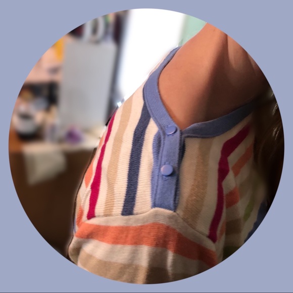 ❄️Liz Claiborne Med colorful striped sweater - Picture 4 of 8